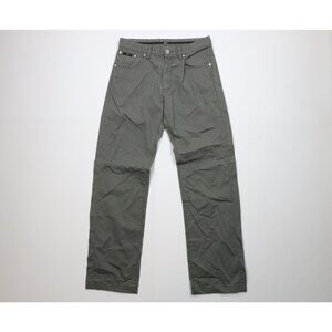 Vintage Hugo Boss Mens 32x32 Distressed Straight Leg Chino Pants Trousers Gray